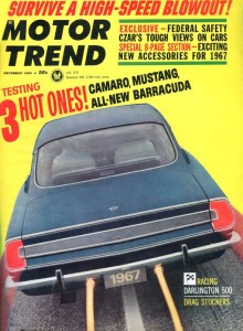 MOTOR TREND 1966 DEC - GT390, SS350, 383 BARRACUDA